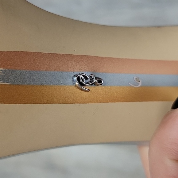 Sam Edelman Size 6 Silver Leather Daniella Block Heeled Sandal - Picture 7 of 15